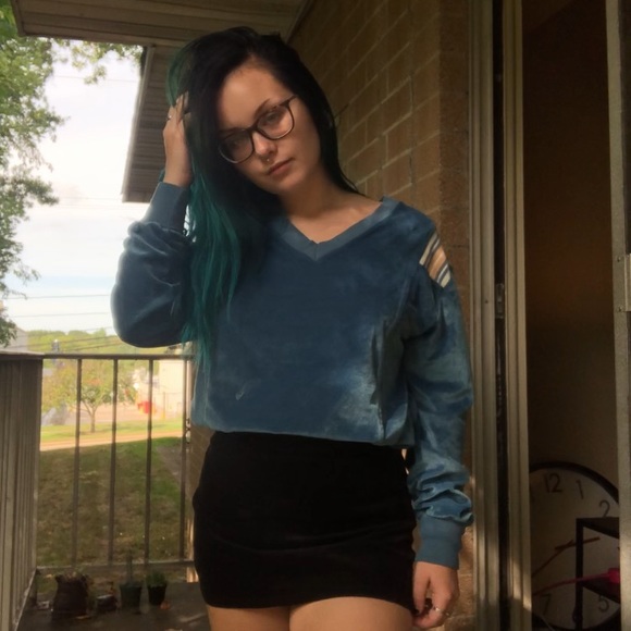 Vintage 70s velvet sweater - Picture 1 of 2